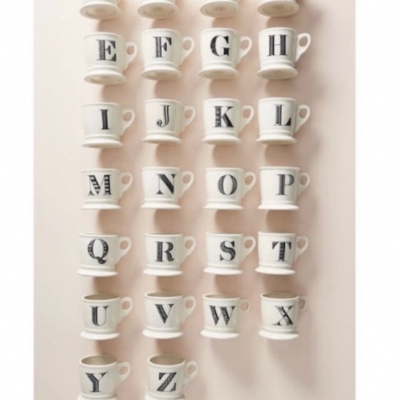 Anthropologie Monogram K Coffee Tea
Mug White Black - Picture 2 of 6
